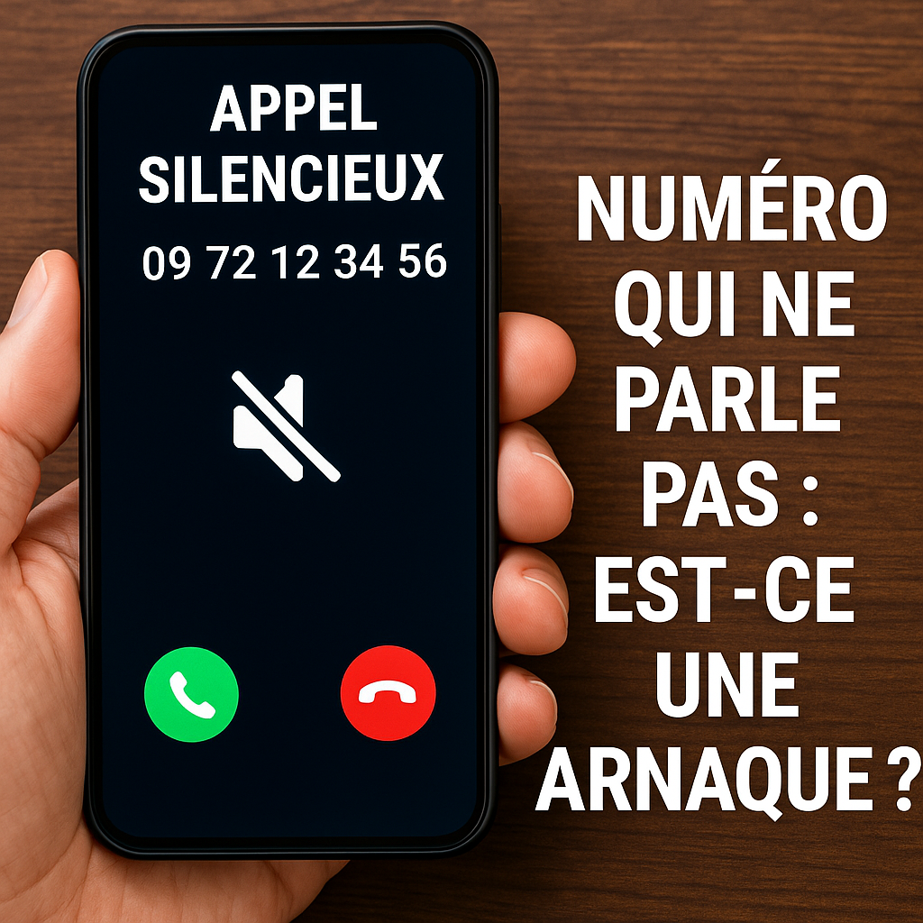 Illustration of Appel silencieux et numéro qui ne parle pas est ce une arnaque