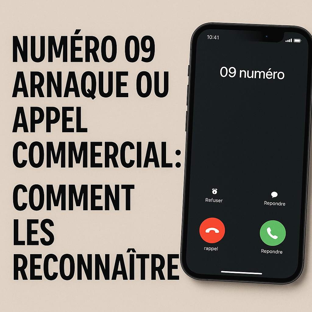 Illustration of Numéro 09 arnaque ou appel commercial comment les reconnaître