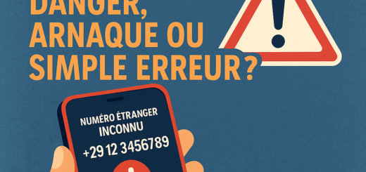 Illustration of Numéro étranger inconnu danger arnaque ou simple erreur