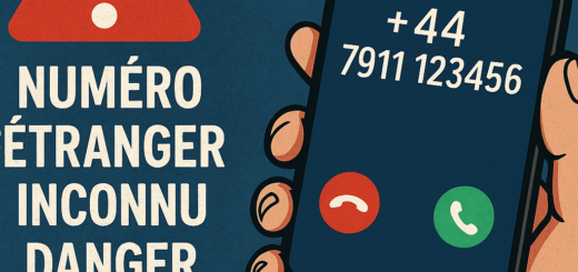 Illustration of Numéro étranger inconnu danger arnaque téléphone ou erreur