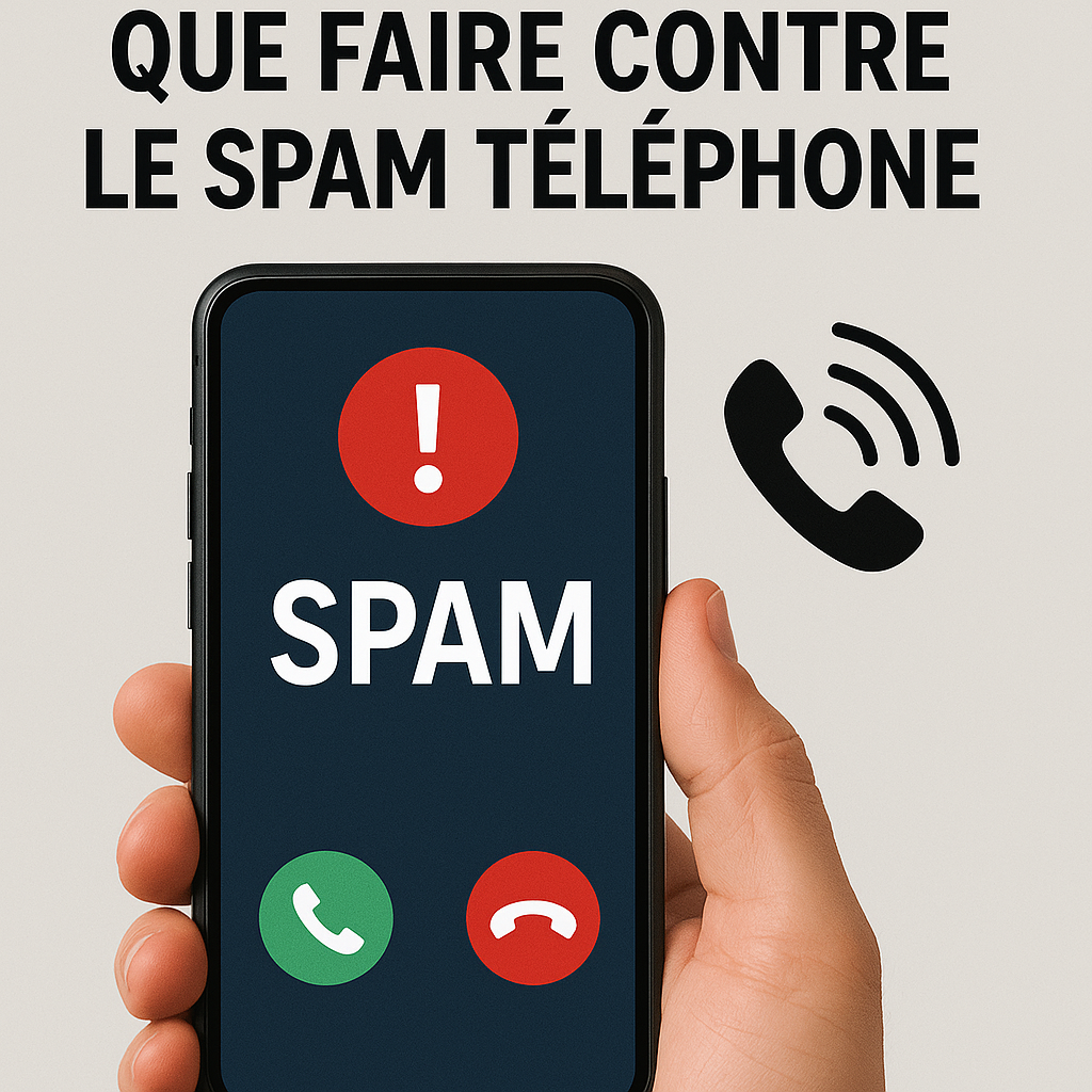 Illustration of Numéro suspect et appel insistant que faire contre le spam téléphone